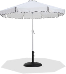 Amalfi - Patio Umbrella - Black Base / White Pole