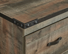 Trinell - TV Stand With Electric Fireplace - Brown