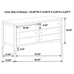 Wilkes - 6-Drawer Dresser