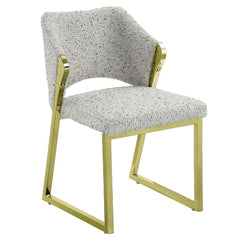 Galdesa - Side Chair (Set of 2) - Teddy Sherpa & Mirrored Gold