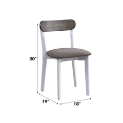 Fidelity - 5 Piece Dining Set - White & Gray