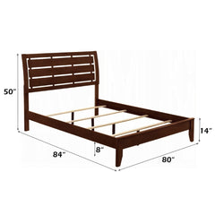 Ilana - Eastern King Bed - Brown Cherry