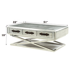 Brancaster - 51" Coffee Table - Aluminum