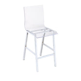 Nadie - Counter Height Chair (Set of 2) - Clear Acrylic & Chrome