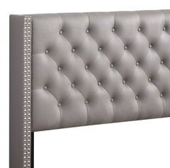 Julie - Queen Upholstered Bed - Light Gray