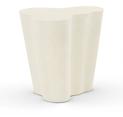 Monza - Concrete And Fiberglass Indoor / Outdoor End Table - Cream