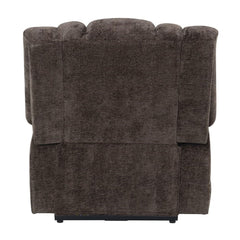 Pacay - Power Recliner With Lift, Heating & Massage - Brown Chenille