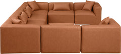 Cube - 8 Piece Modular Sectional - Cognac