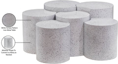 Dimple - 20" 6 Piece Modular Coffee Table - Terazzo Finish