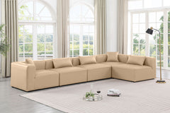 Cube - 5 Piece Modular Sectional - Tan