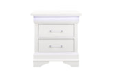 Charlie - Nightstand With LED - White