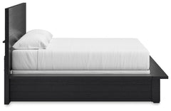 Londer - King Panel Bed - Black