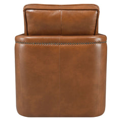 Rocha - Swivel Chair - Brown Leather Aire