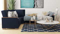 Ottomanson Armada X - Upholstered Convertible Wood Trimmed Sectional With Storage - Polyester