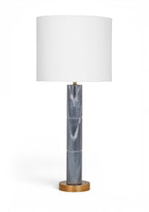 Opaline - Linen Textured Fabric And Brass Table Lamp
