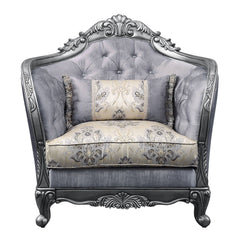 Ariadne - Chair With Pillow - Fabric & Platinum
