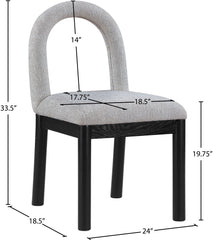 Conrad - Linen Dining Chair With Black Legs