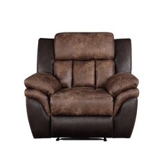 Jaylen - Motion Recliner - Toffee & Espresso Polished Microfiber