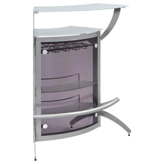 Dallas Silver Home Bar - MyWaynesHome #