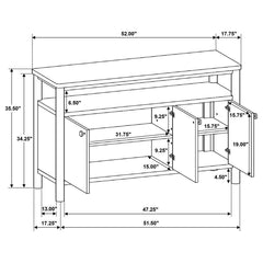 Crestmore - Dining Cabinet Sideboard Buffet - Walnut