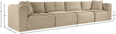 Shaggy - Fabric 4 Seat Modular Sofa