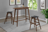 Finnick 3-piece Rectangular Pub Height Bar Table Set Walnut - MyWaynesHome #