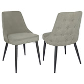 Cosmo Upholstered Dining Side Chair Light Grey (set Of 2) - MyWaynesHome #