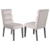 Carla Velvet Upholstered Dining Side Chair Stone (set Of 2) - MyWaynesHome #