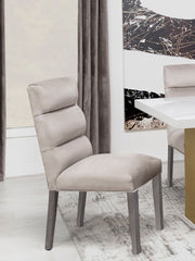 Carla Velvet Upholstered Dining Side Chair Stone (set Of 2) - MyWaynesHome #