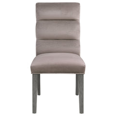 Carla Velvet Upholstered Dining Side Chair Ash (set Of 2) - MyWaynesHome #