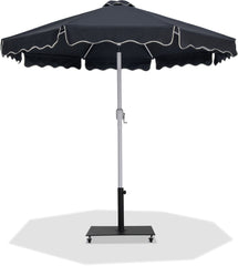 Amalfi - Aluminum Patio Umbrella - Black Base / White Pole