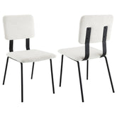 Calla Fabric Upholstered Dining Side Chair White (set Of 2) - MyWaynesHome #