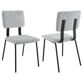 Calla Fabric Upholstered Dining Side Chair Grey (set Of 2) - MyWaynesHome #