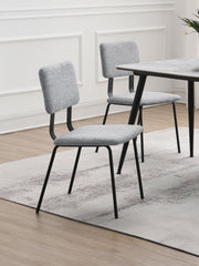 Calla Fabric Upholstered Dining Side Chair Grey (set Of 2) - MyWaynesHome #