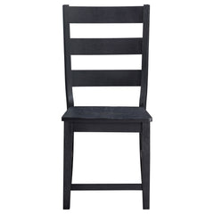 Newport Ladder Back Wood Dining Side Chair Black (set Of 2) - MyWaynesHome #