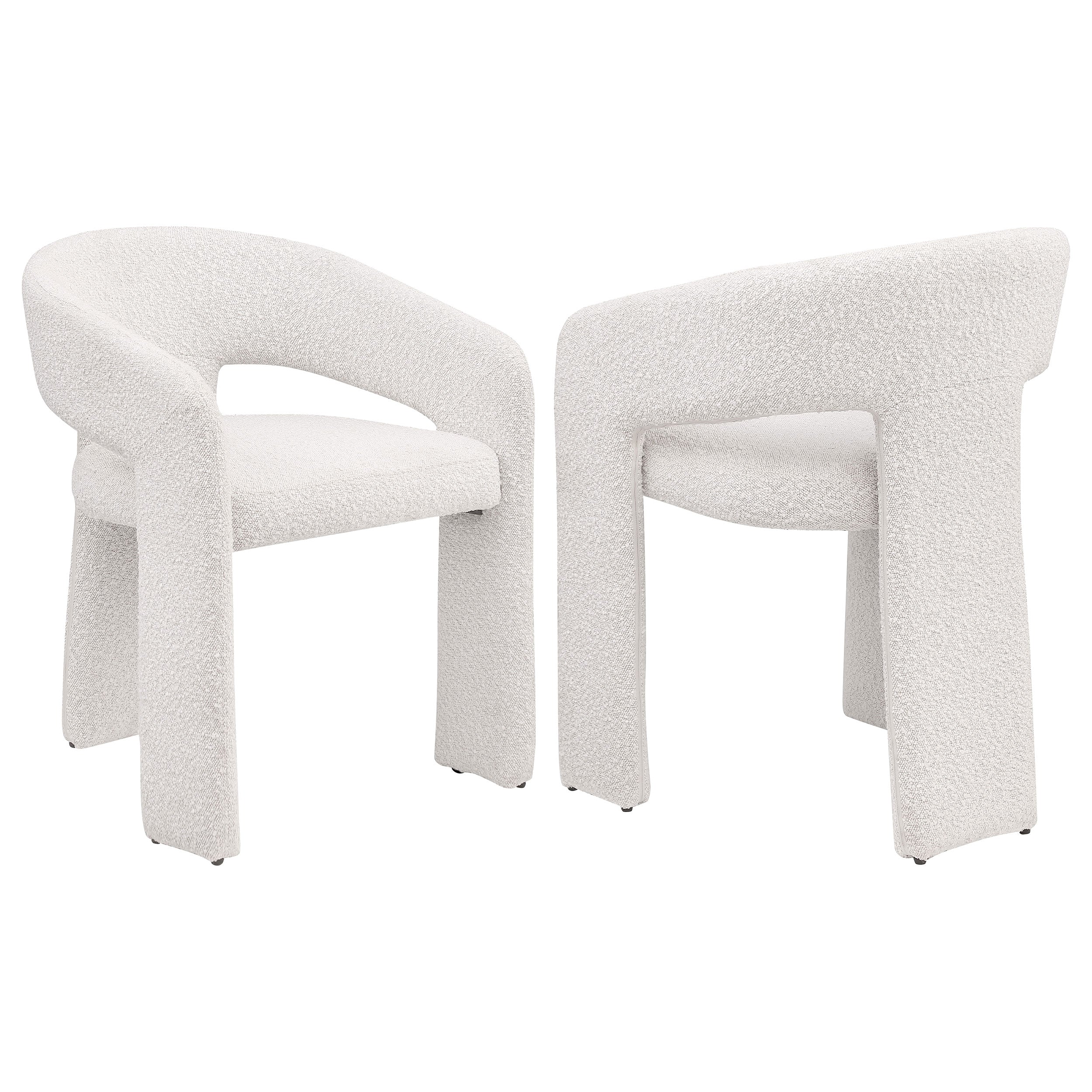 Eudora Boucle Upholstered Dining Side Chair Cream - MyWaynesHome #