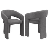 Eudora Boucle Upholstered Dining Arm Chair Grey - MyWaynesHome #