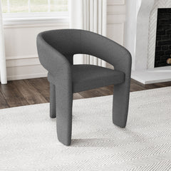 Eudora Boucle Upholstered Dining Arm Chair Grey - MyWaynesHome #