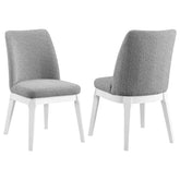 Carissa Upholstered Dining Side Chair Light Grey (set Of 2) - MyWaynesHome #