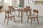 Dortch 5-piece Oval Solid Wood Dining Set Walnut - MyWaynesHome #