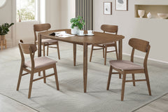 Dortch 5-piece Oval Solid Wood Dining Set Walnut - MyWaynesHome #