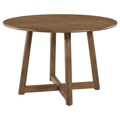 Dinah 5-piece Round Solid Wood Dining Set Walnut - MyWaynesHome #