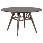 Everton Round 53-inch Wood Dining Table Dark Walnut - MyWaynesHome #