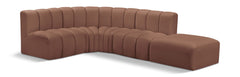 Arc - Faux Leather 5 Piece Corner Modular Sofa