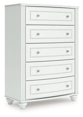 Kozlani - Five Drawer Chest - White