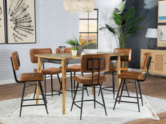 Partridge 7-piece Counter Dining Set Sheesham And Camel - MyWaynesHome #