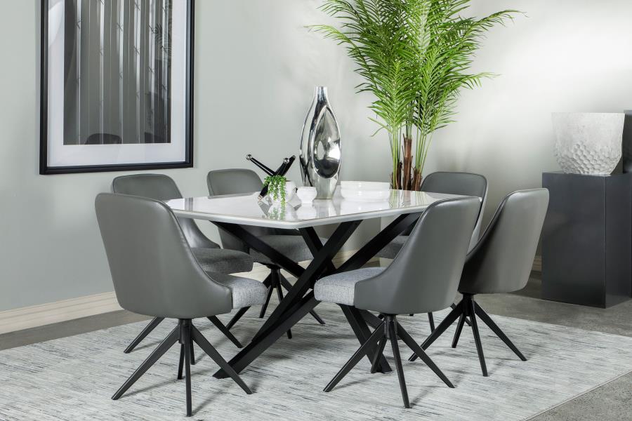 Paulita Grey 7 Pc Dining Set - MyWaynesHome #
