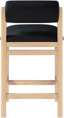 Roundhill - Faux Leather Counter Stool - Natural Frame