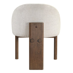 Ouida - Side Chair (Set of 2) - Beige Linen & Brown