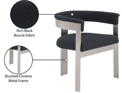 Romeo - Boucle Dining Chair With Silver Base (Set of 2)